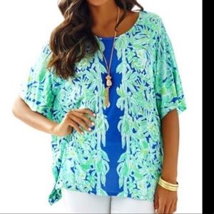 LILLY PULITZER Koala of the Wild Cooper Caftan Pullover Tunic Top Sz S/M